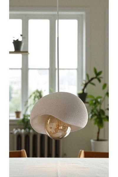 Dropcek eticaret Modern Organic Design Pendant Lamp Chandelier for Kitchen, Living Room and Living Room with Decorative Sand Texture