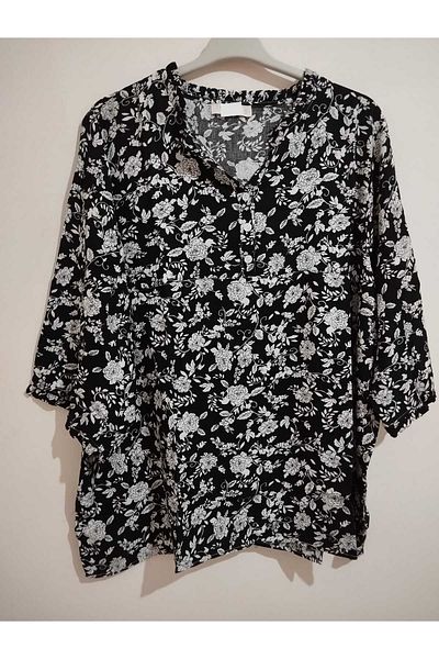 anne moda ankara Premium Quality, 3 Buttons, Full Summer, Tontish Size, Sweat-Proof, Stylish Flowing Blouse/Shirt