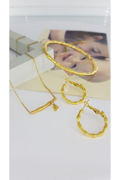 SONES Kemik Gold Çelik Takı Seti Sns5008123