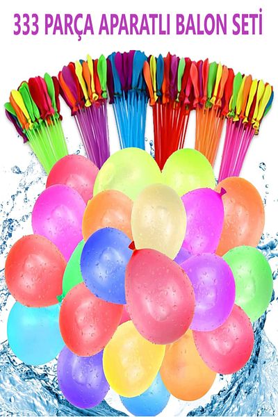 Hyd 333 Pieces Toy Water Balloon with Water Filling Apparatus Party Entertainment Outdoor Toy