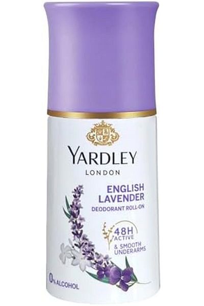 YARDLEY English Lavender Roll-On, Anti-Perspirant, Floral Fresh Fragrance, All Day Sweat Protection,