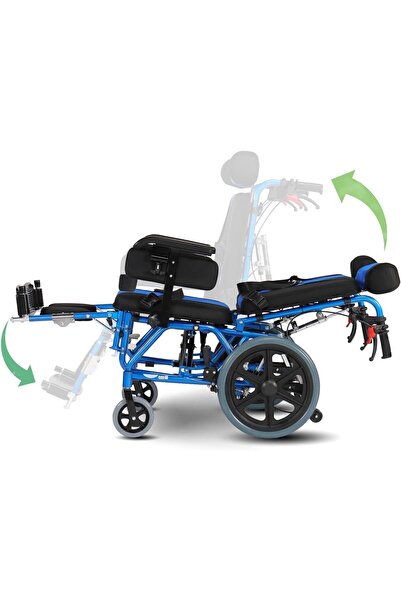 Stander كرسي متحرك للنقل كرسي متحرك للأطفال قابل للاستلقاء بالكامل كراسي متحر...