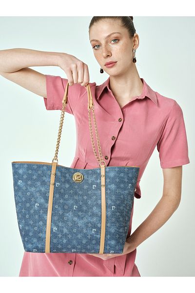 Pierre Cardin Geantă de umăr pentru femei cu monogramă albastru închis 05PO25Y2049