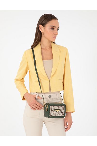 Pierre Cardin Geantă de umăr pentru femei Khaki Cross 05PO25Y306