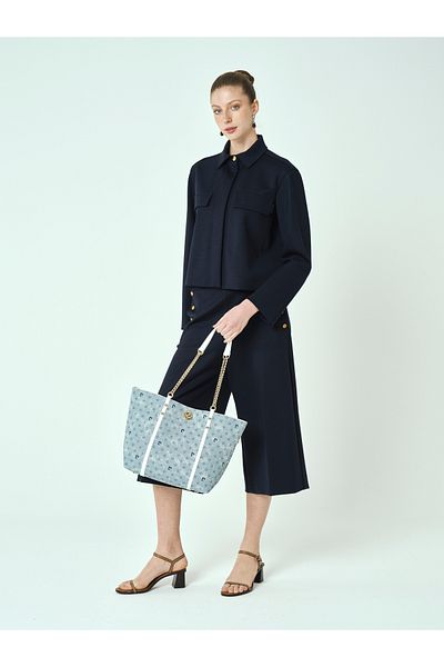 Pierre Cardin Geantă de umăr pentru femei Blue Monogram 05PO25Y2049