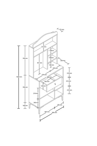 Mezza 5224 SIESTA 90CM KAHVE KÖŞESİ ÇOK AMAÇLI DOLAP 3 KAPAKLI 1 ÇEKMECELİ KİLER MUTFAK DOLABI SEPET-BEYAZ