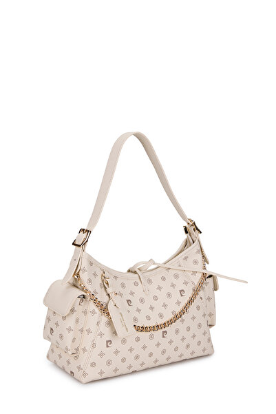 Pierre Cardin Weißes Monogramm Damen-Umhängetasche 05PO25Y10340