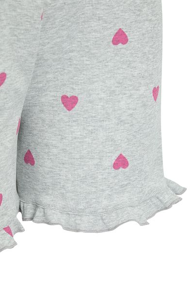 Trendyol Curve Grey-Lilac Heart Pattern Ruffle 2 Pack Camisole Knitted Pajama Bottoms Tbbss25Ia00007