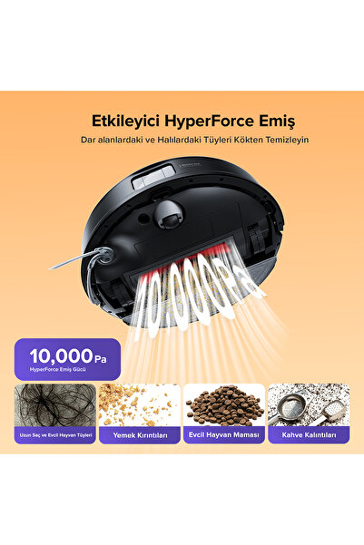 Roborock S8 Pro Akıllı Robot Süpürge Siyah