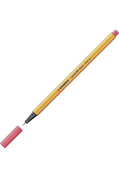 Stabilo - Fine Felt Tip Pen - Point 88 - Fluorescent Red