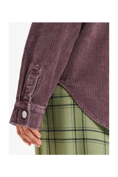 Roxy Dámská košilová bunda z praného manšestru s knoflíky