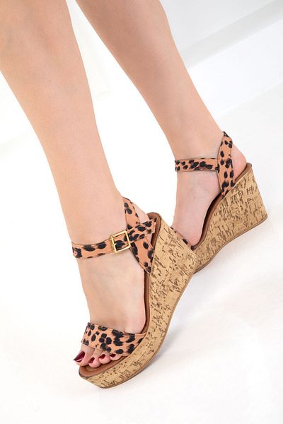 SOHO Leopard Damen Gefüllte Schuhe mit Absatz 20738