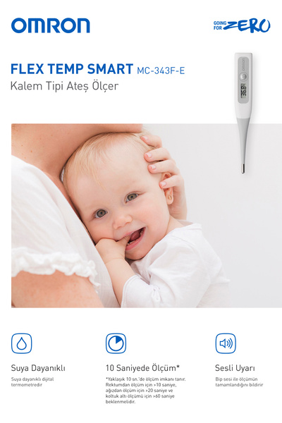 Omron Esnek Uçlu Hızlı Ölçüm Kalem Tipi Dijital Çubuk Ateş Ölçer