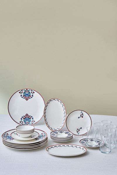 Karaca Forever Bone Nakkaş 26 Piece Breakfast Set for 6 People
