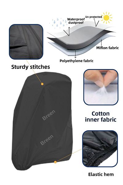 Breen Baby Stroller Tarpaulin Black Protective Cover Waterproof Protects from Dust