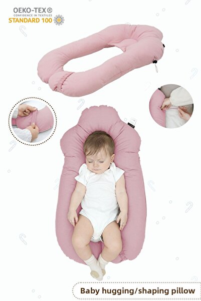 mordesign 2-in-1 Baby Hugging and Shaping Pillow, Flat Head Pillow, Cotton, Sleeping Pillow