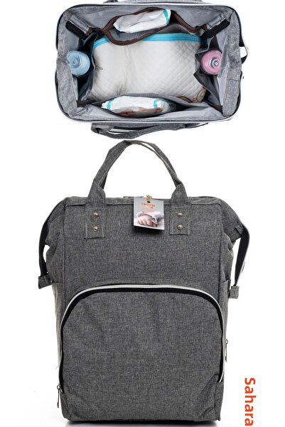 Sahra حقيبة ظهر للعناية بالأم والطفل مقاومة للبقع ومقاومة للماء من قماش الكتا...