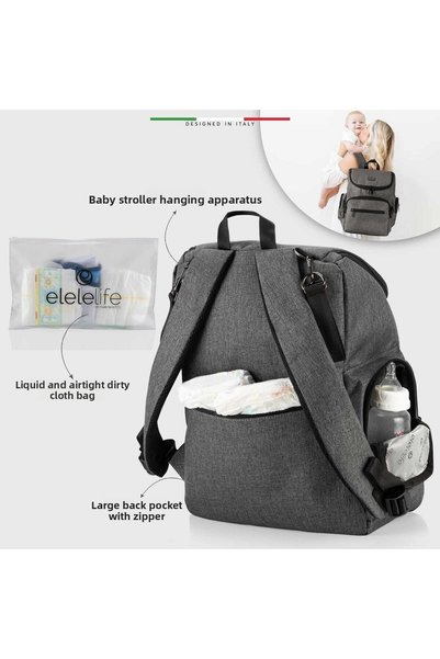 Elele Elelelife flora 2 4in1 mother baby care bag black