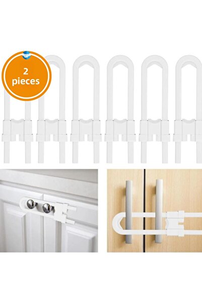 Miningaa 2 Pieces of Rail Non-Assembled Cabinet Lock - Child Baby Safety Safety Lock