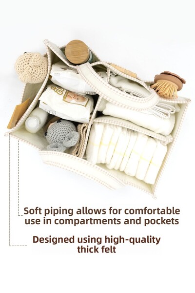 mordesign Multi-Purpose Thick Felt Mother Baby Care Bag, In-Cabinet Organizer, Scotch Series