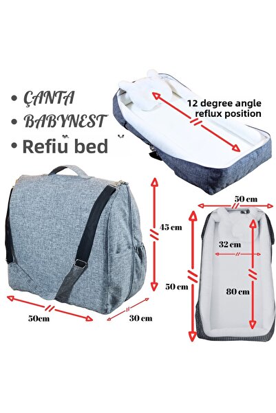 annebebektasarım سرير أطفال مع حقيبة، حقيبة أطفال، سرير قابل للحمل من جانب ال...