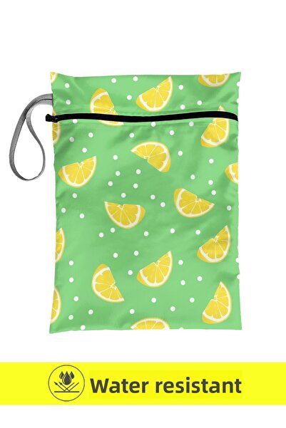 Bunnybons ليمون - حقيبة غسيل سائلة مقاومة للماء للملابس المتسخة الرطبة/الجافة...