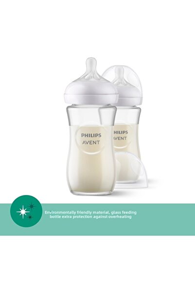 Philips Avent Natural Glass Baby Bottle Set 240 + 240 Ml5320123015572