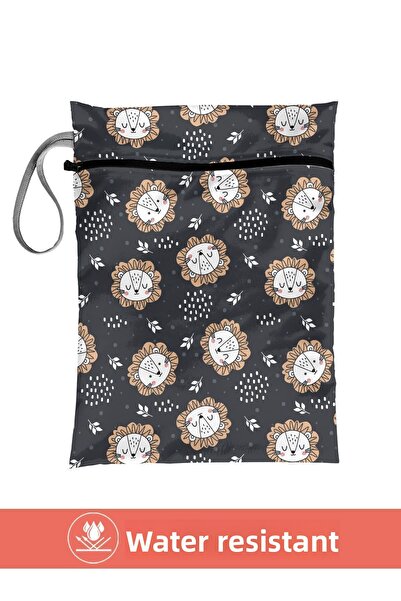 Bunnybons Sweet Lion - Wet/Dry Dirty Clothes, Swimwear, Baby Laundry Bag Liqu...