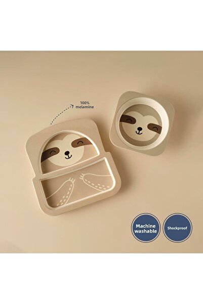 Bella Maison مجموعة طعام الكسلان الرمادية