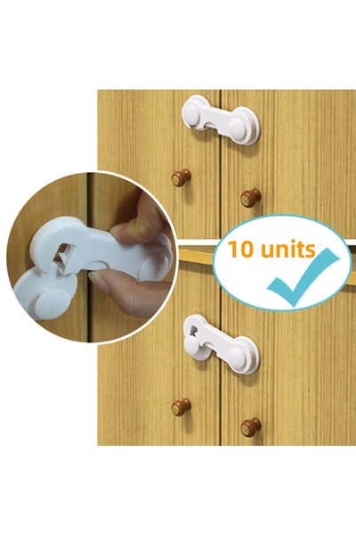 Evokids Κλειδαριά ντουλαπιού με διπλό κάλυμμα (10 τεμάχια)