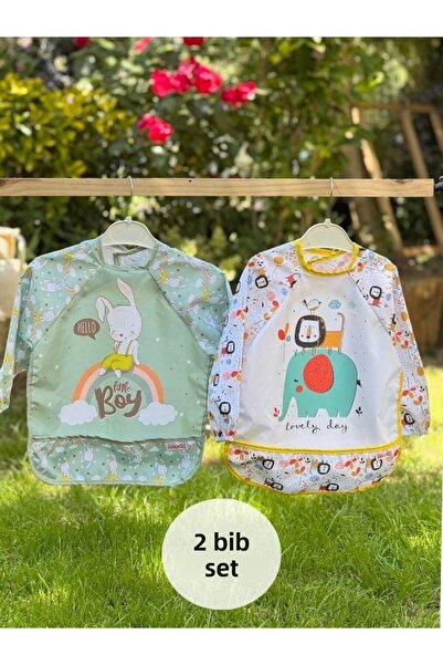 BETSY STUDIO مجموعة من قطعتين بأكمام طويلة يمكن ارتداؤها على شكل أرنب وفيل ون...