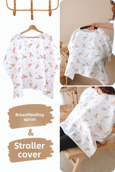 ESTİ Baby Ποδιά θηλασμού μουσελίνα πολλαπλών χρήσεων / Κάλυμμα καροτσιού / Κά...