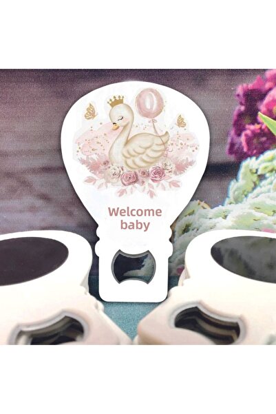 Ege ajans 10 مغناطيسات فتاحة بالونات على شكل بجعة صغيرة (مع بطاقة وجيلاتين)