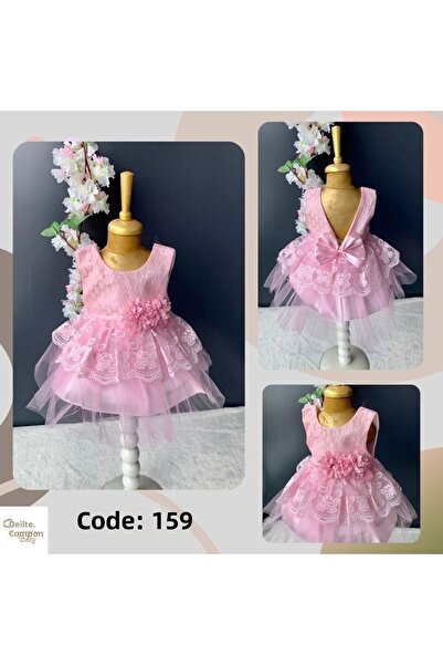 Petite Ponpon Baby فستان طفلة مولودة لحديثي الولادة في يوم خاص