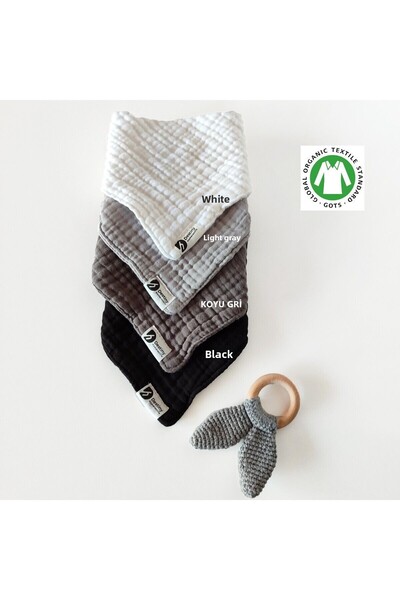 destinyhometex 100% قطن 8 طبقات من قماش الموسلين مكون من 4 قطع مريلة أطفال/من...