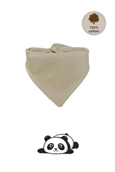 Lumos Trade Unisex Baby 100% Cotton Double Layer Plain Gray Color Scarf Bib -...