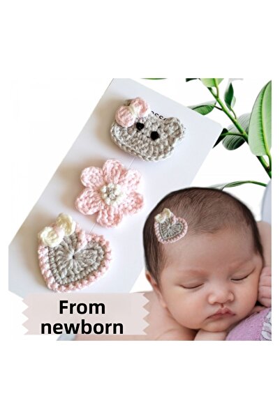 Kadın Girişimciler Atölyesi Newborn Baby Buckle 3-Piece Clip Baby Hairless Ba...