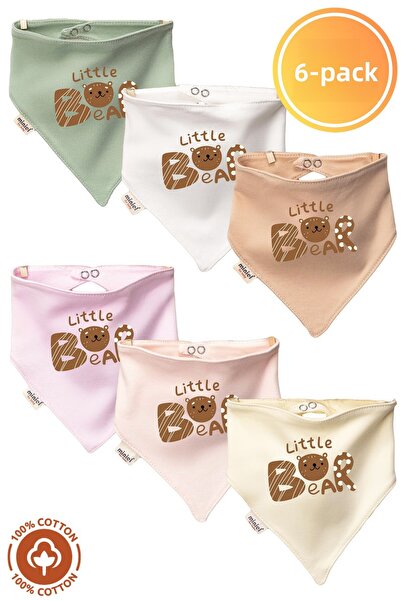 Miniel طقم مريلة أطفال مطبوع عليها دب من القطن العضوي لحديثي الولادة من القطن...