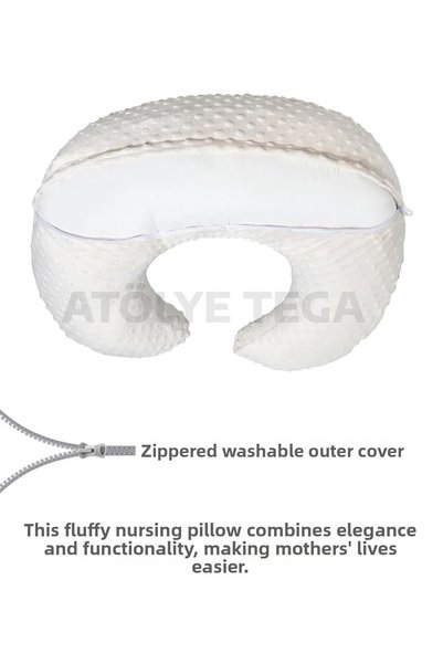 TEGA Cotton Breastfeeding Pillow Cushion – 100% Cotton Fabric, Supportive Filled, Printed Ergonomic Pillow