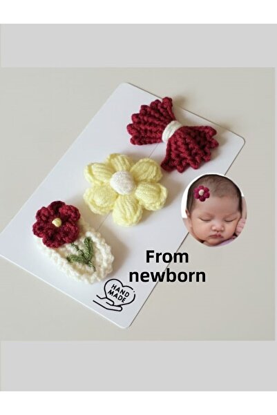 Kadın Girişimciler Atölyesi Newborn Baby Buckle 3-Piece Clip Baby Hairless Ba...