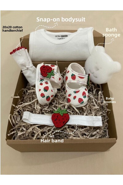 MASALBABY مجموعة هدايا الترحيب بالطفل، أحذية الأطفال والجوارب والمناديل المبل...