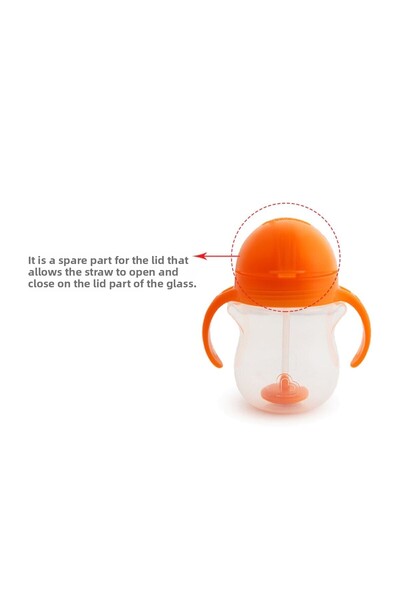 Munchkin Click Tip Drinking Cup Spare Lid Compatible with 6 and 12 Months - Orange