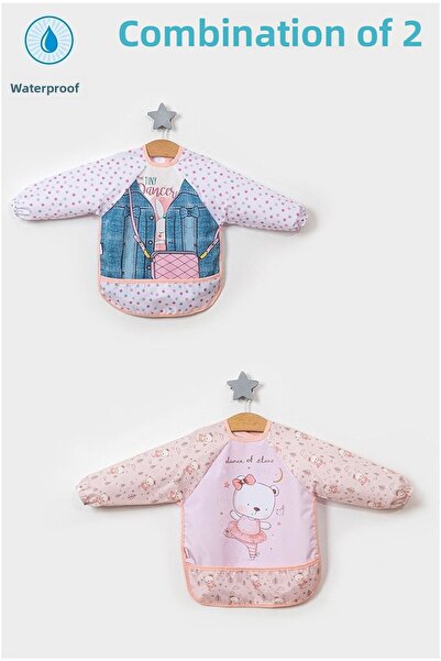 dubi baby Bebechi 2-Piece Combination Long Sleeve Wearable Liquid Proof Baby Bib