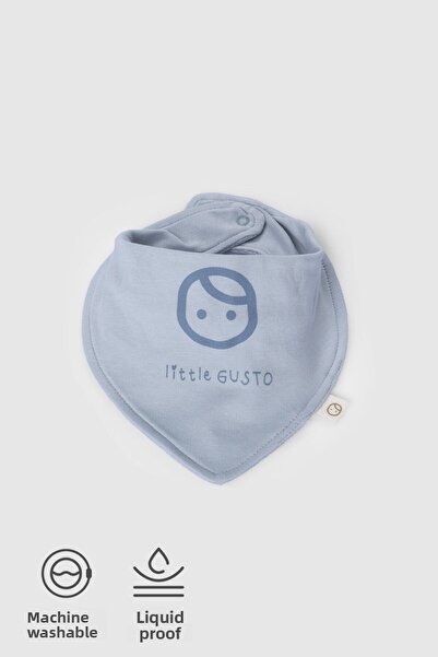 Little Gusto Blue Bib Newborn - Liquid Proof Scarf