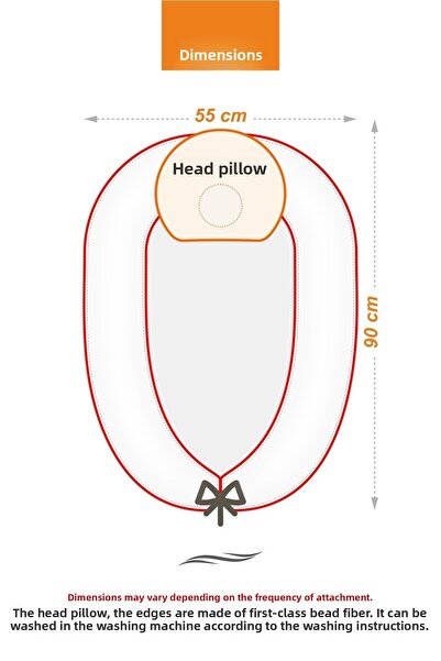 Umaybebek Babynest, Baby Sleeping Bed 0-2 Years - Brown Cat Pattern