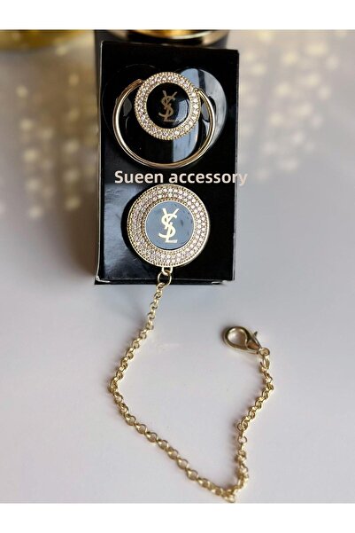 QUEEN AKSESUAR مجموعة هدايا طفلة سوداء - حجر كريستال، سلسلة لهاية، شعار العلا...