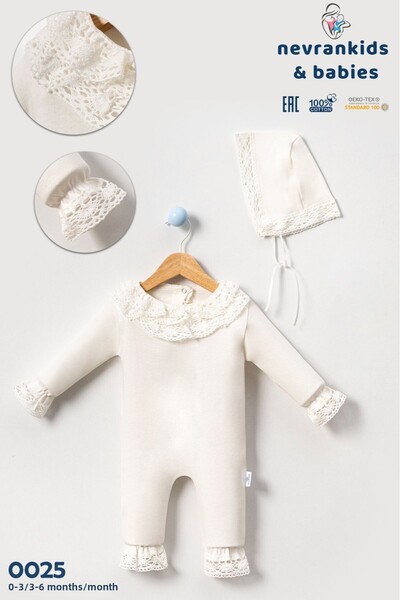 nevrankids Baby Girl Laura Lace Mevlütlük Jumpsuit