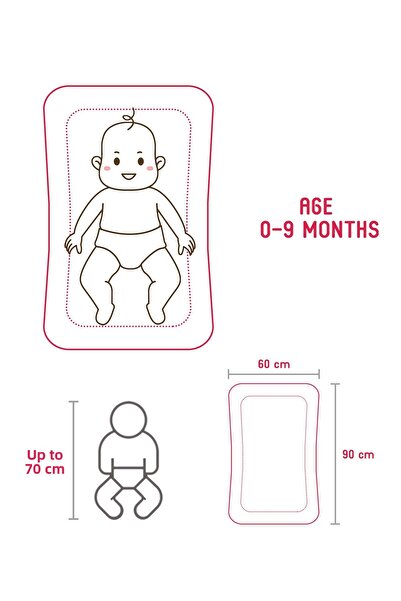 Babyhug Printed Bedding Set with Mosquito Net - 0-12 Months, 101x56x5cm Comfortable & Soft Mattress