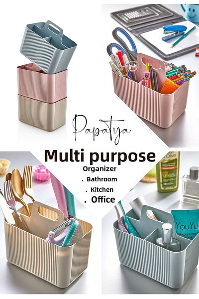 Fesya Home PAPATYA Organizer Μπάνιου Πολλαπλών Χρήσεων - Κρέμα, Organizer Μπάνιου