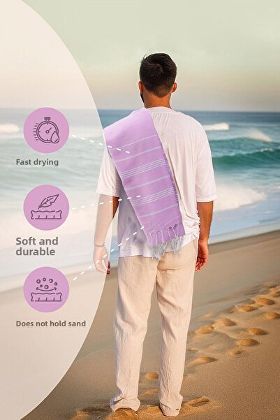 FAVORA Lilac Loincloth Beach Towel - 90x140